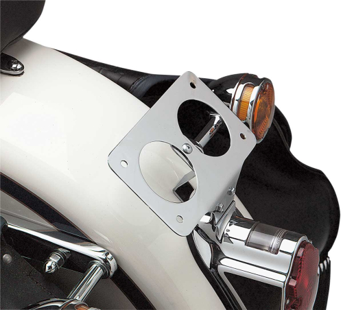 Drag Specialties - Drag Specialties Laydown License Plate Mount - Chrome Steel - DS-720133