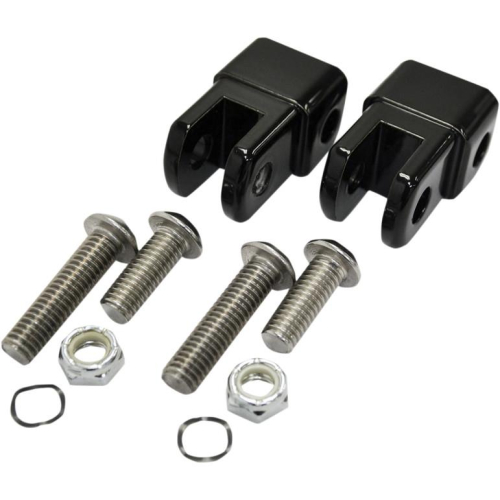 LA Choppers - LA Choppers Early-Style Footpeg Mount Adapters - Black - LA-7202-01B