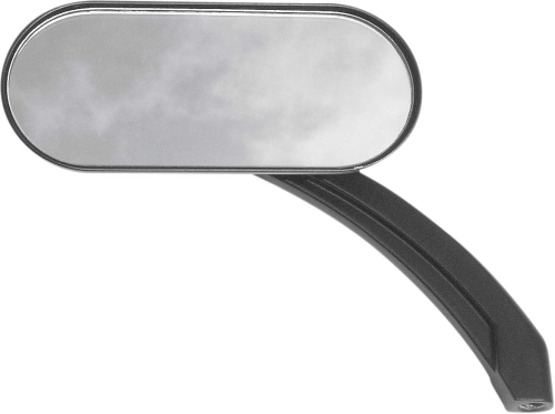 Drag Specialties - Drag Specialties Oval Mirror - Flat Black - 0640-0488