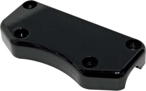 Drag Specialties - Drag Specialties Buffalo Handlebar Clamp - Smooth - Without Hidden Screws - Gloss Black - 0602-0348