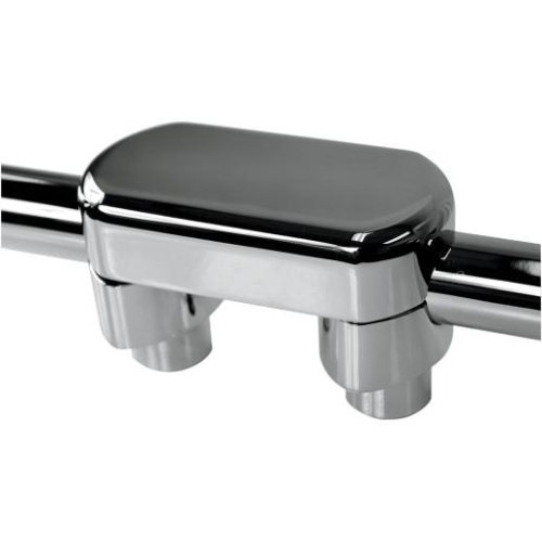 LA Choppers - LA Choppers Hefty Handlebar Riser/Top Clamp Kit - 1-1/2in. Tall - Chrome - LA-7446-01