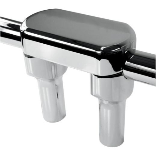 LA Choppers - LA Choppers Hefty Handlebar Riser/Top Clamp Kit - 4in. Tall - Chrome - LA-7446-04