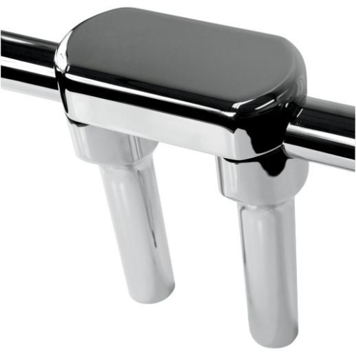 LA Choppers - LA Choppers Hefty Handlebar Riser/Top Clamp Kit - 6in. Tall - Chrome - LA-7446-06