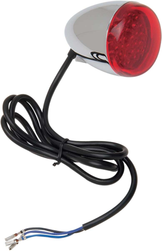 Chris Products - Chris Products Rear Custom Signal Light Assembly - Chrome with Red LED - Stem mount - 8500R-LED