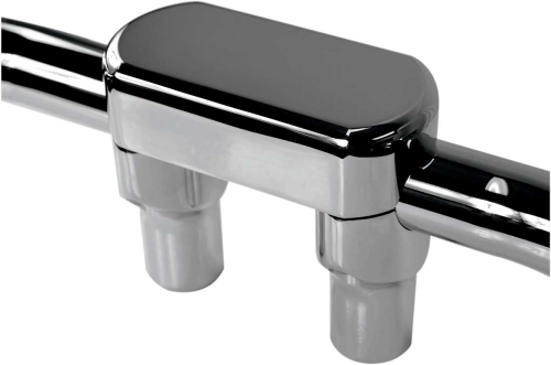 Drag Specialties - Drag Specialties Handlebar Riser/Top Clamp Kit with 1-1/2in. Clamping Area - 3in. Tall - Chrome - 0602-0602