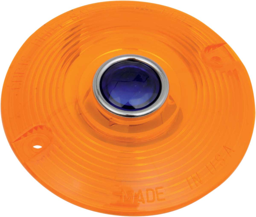 Chris Products - Chris Products Turn Signal Lens - Amber with Blue Dot - DHD4AB