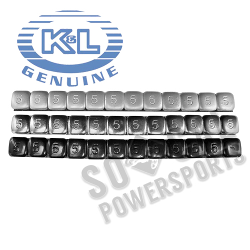 K&L Supply - K&L Supply Steel Stick On Wheel Weights - Silver - 5g. - 32-8091