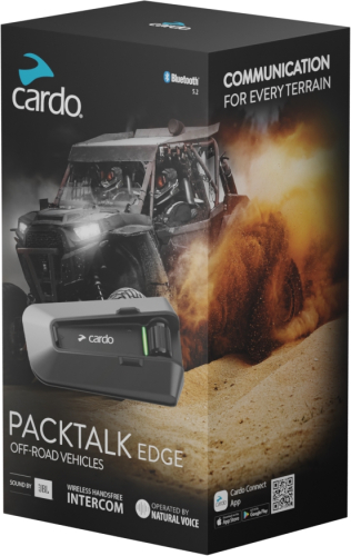 Cardo - Cardo Packtalk Edge Single ORV  Helmet Kit - PT200050