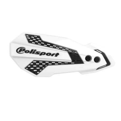 Polisport - Polisport MX Flow Perch Mount Handguard - White/Black - 8308200002