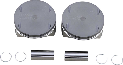 Drag Specialties - Drag Specialties Piston Kit (1746cc., 3.937in. Bore) - .010 Oversize, 10.0:1 Compression - 0911-0051
