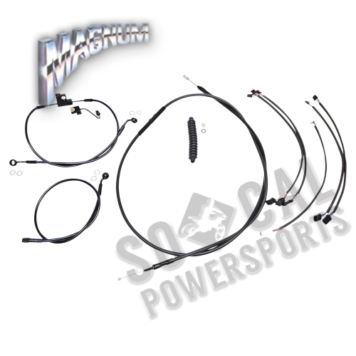 Magnum - Magnum Black XR Handlebar Installation Kit with Black Fittings for 12-14in. Ape - 486901