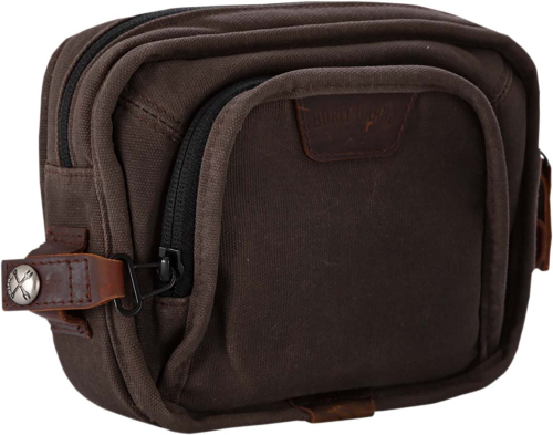 Burly Brand - Burly Brand Handlebar Bag - Dark Oak Waxed Cotton - B15-1012D