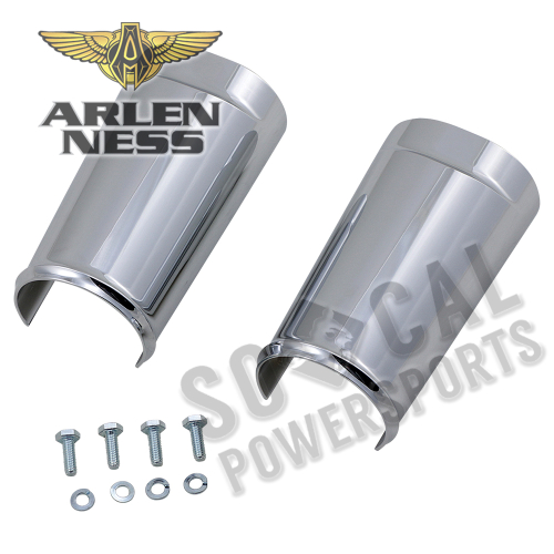 Arlen Ness - Arlen Ness Fat Tire Fork Boot Covers - Chrome - 20-043