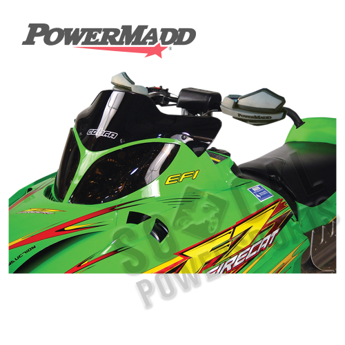 Powermadd - Powermadd Cobra Windshield - 7in. - Solid Black - 12410