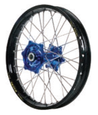 Dubya - Dubya MX Rear Wheel with DID DirtStar Rim - 2.15x19 - Blue Hub/Black Rim - 70-4063DB