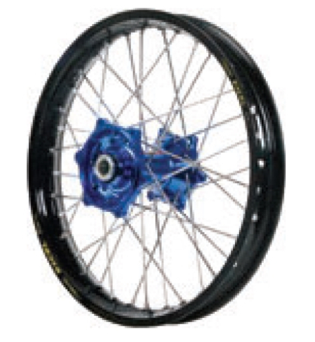 Dubya - Dubya MX Front Wheel with Excel Rim - 2.60x21 - Blue Hub/Black Rim - 70-3070DB