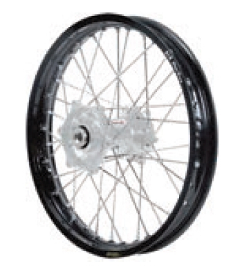 Dubya - Dubya MX Front Wheel with Excel Rim - 1.60x21 - Silver Hub/Black Rim - 70-3101SB