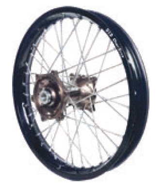 Dubya - Dubya MX Rear Wheel with Excel Rim - 2.15x18 - Magnesium Hub/Black Rim - 70-3004MB