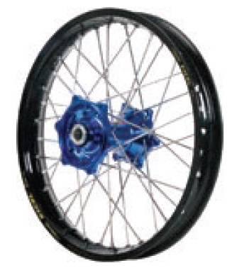 Dubya - Dubya MX Rear Wheel with DID DirtStar Rim - 1.85x16 - Blue Hub/Black Rim - 70-4185DB