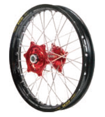 Dubya - Dubya MX Front Wheel with Excel Rim - 1.60x21 - Red Hub/Black Rim - 70-3101RB
