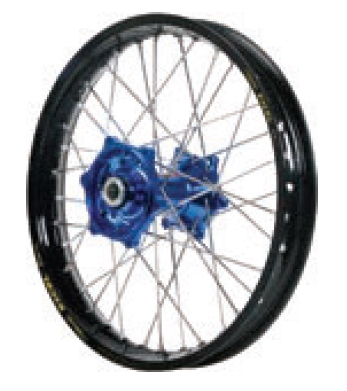 Dubya - Dubya MX Rear Wheel with Excel Rim - 1.60x14 - Blue Hub/Black Rim - 70-1113DB