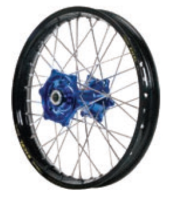 Dubya - Dubya MX Rear Wheel with DID DirtStar Rim - 1.85x16 - Blue Hub/Black Rim - 70-4183DB