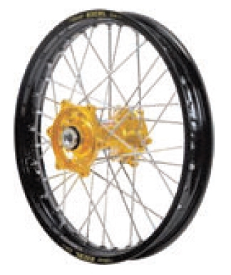 Dubya - Dubya MX Rear Wheel with DID DirtStar Rim - 2.15x19 - Gold Hub/Black Rim - 70-4067GB