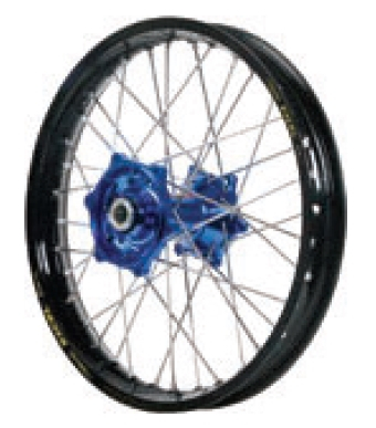 Dubya - Dubya MX Front Wheel with Excel Rim - 1.40x19 - Blue Hub/Black Rim - 70-1121DB