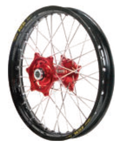 Dubya - Dubya MX Rear Wheel with DID DirtStar Rim - 1.85x19 - Red Hub/Black Rim - 70-4152RB
