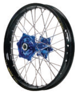 Dubya - Dubya MX Rear Wheel with DID DirtStar Rim - 2.15x19 - Blue Hub/Black Rim - 70-4067DB