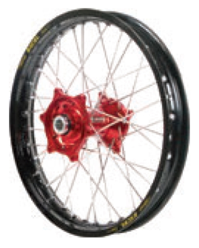 Dubya - Dubya MX Rear Wheel with DID DirtStar Rim - 2.15x19 - Red Hub/Black Rim - 70-4067RB