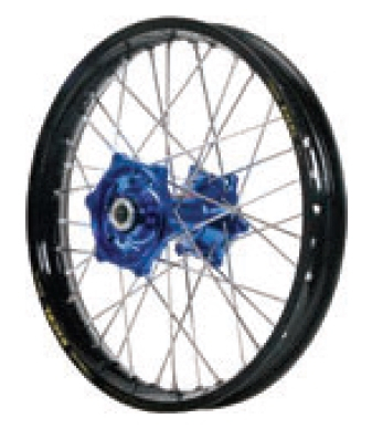 Dubya - Dubya MX Front Wheel with Excel Rim - 1.40x14 - Blue Hub/Black Rim - 70-3166DB