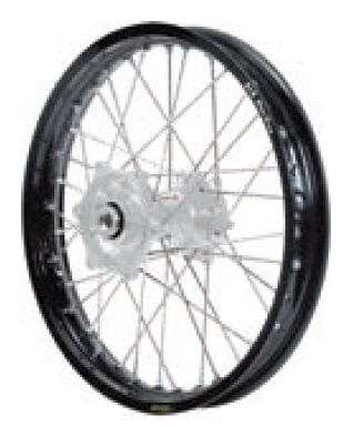 Dubya - Dubya MX Rear Wheel with DID DirtStar Rim - 2.15x18 - Silver Hub/Black Rim - 70-4115SB