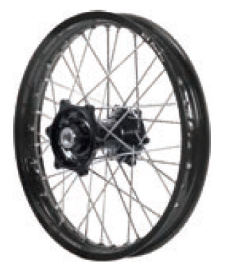 Dubya - Dubya MX Rear Wheel with DID DirtStar Rim - 1.85x19 - Black/Black - 70-4116BB