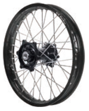 Dubya - Dubya MX Rear Wheel with DID DirtStar Rim - 1.85x19 - Black/Black - 70-4121BB