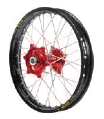 Dubya - Dubya MX Rear Wheel with DID DirtStar Rim - 1.85x19 - Red/Black - 70-4121DB