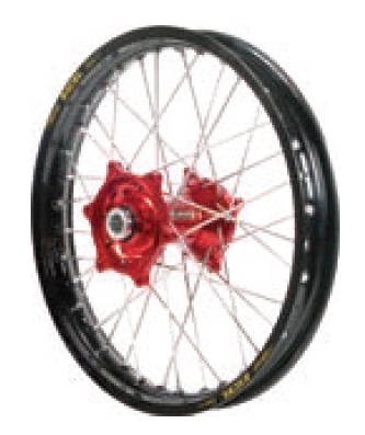 Dubya - Dubya MX Rear Wheel with Excel Rim - 1.85x16 - Red Hub/Black Rim - 70-3159RB
