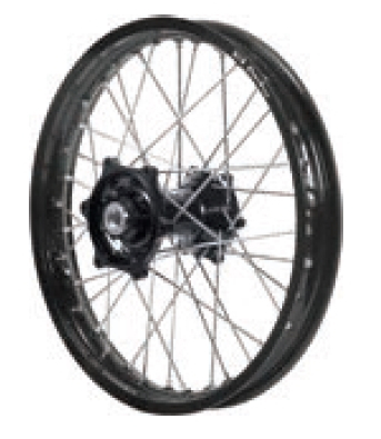 Dubya - Dubya MX Front Wheel with Excel Rim - 1.40x14 - Black Hub/Black Rim - 70-3160BB