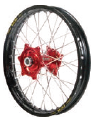 Dubya - Dubya MX Rear Wheel with Excel Rim - 2.15x19 - Red Hub/Black Rim - 70-3170RB
