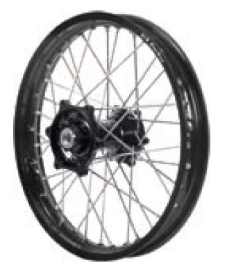 Dubya - Dubya MX Rear Wheel with Excel Rim - 1.60x12 - Black Hub/Black Rim - 70-3186BB