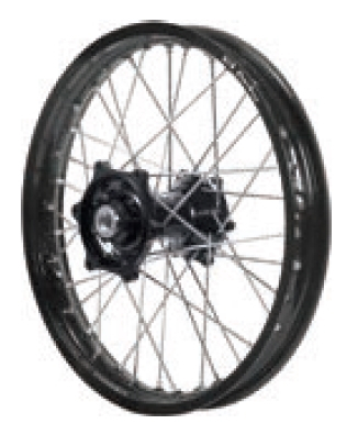 Dubya - Dubya MX Rear Wheel with Excel Rim - 1.85x16 - Black Hub/Black Rim - 70-3143BB
