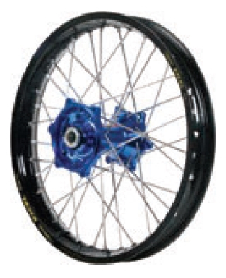 Dubya - Dubya MX Rear Wheel with Excel Rim - 1.40x19 - Blue Hub/Black Rim - 70-3143DB