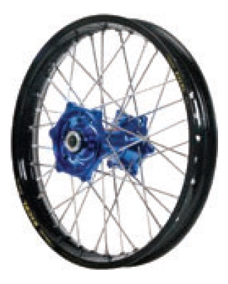 Dubya - Dubya MX Front Wheel with Excel Rim - 1.60x19 - Blue Hub/Black Rim - 70-3181DB