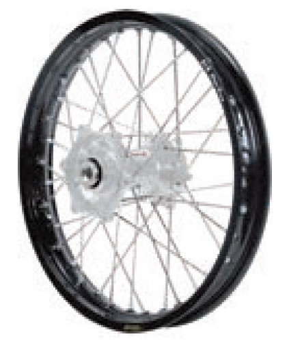 Dubya - Dubya MX Front Wheel with DID DirtStar Rim - 1.60x21 - Silver Hub/Black Rim - 70-4000SB