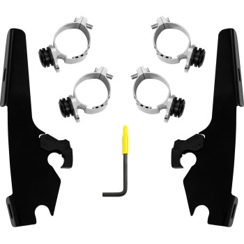 Memphis Shades - Memphis Shades Quick Change Mount Kit for Sportshield Windshields - Black - MEB2074