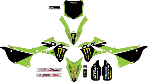 DCOR - DCOR Monster Energy Complete Graphics Kit - Black Background - 20-20-143