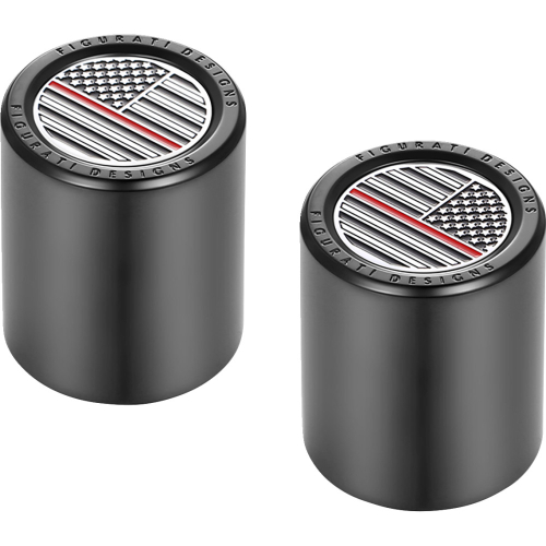 Figurati Designs - Figurati Designs Docking Hardware Cover - Black with Contrast Cut American Flag Skull - FD75-DC-2730-BK