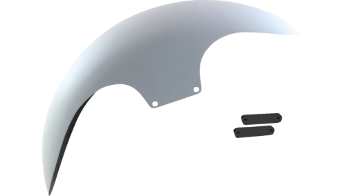 Paul Yaffe Originals - Paul Yaffe Originals Super-Lite Cafe Front Fender for OEM Wheel - Black Adapters - 19in. - PYO:CAFE-19-14L-B-C