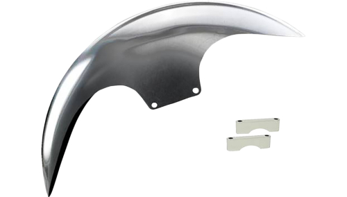 Paul Yaffe Originals - Paul Yaffe Originals Cafe Front Fender for 21in. Wheel  - Chrome Spacers - PYO:CAFE-21-13E-C