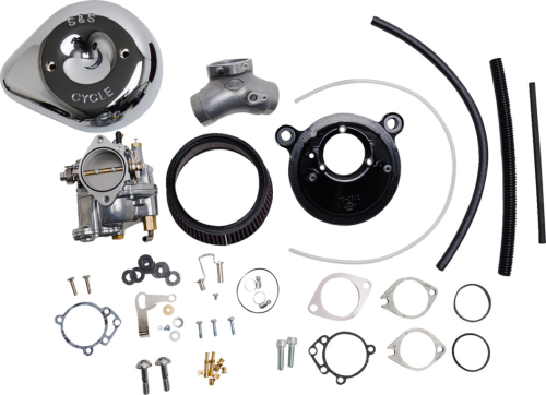 S&S Cycle - S&S Cycle Super E Carburetor Kit w/Chrome Teardrop Air Cleaner Cover - 110-0145